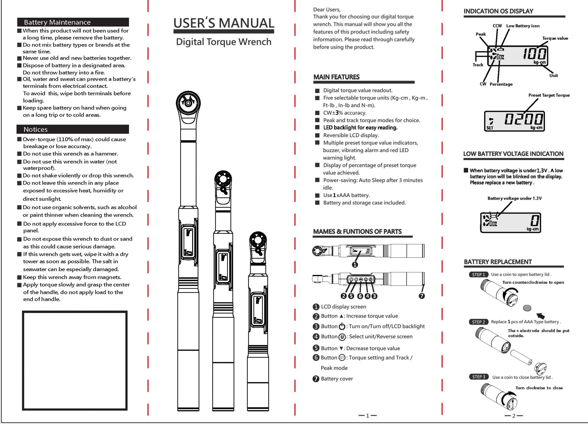 Digital Torque Wrench M Series